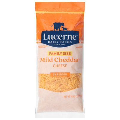 Lucerne Cheese Shredded Mild Cheddar - 32 Oz - Image 1