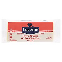 Lucerne Cheese Chunk Cheddar White Extra Sharp - 8 Oz - Image 3