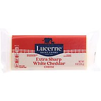 Lucerne Cheese Chunk Cheddar White Extra Sharp - 8 Oz - Image 2