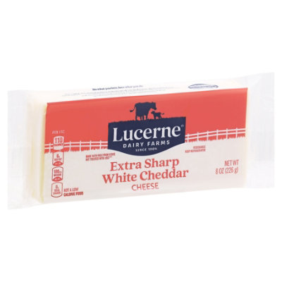 Lucerne Cheese Chunk Cheddar White Extra Sharp 8 Oz Albertsons