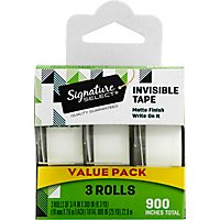 Signature SELECT Tape Invisible Matte Finish 0.75 Inch x 300 Inch - 3 Count - Image 2