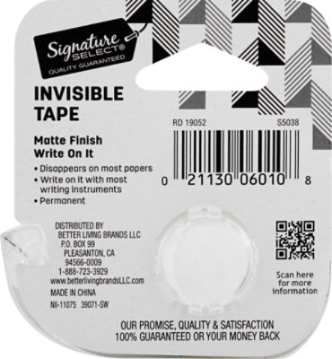 Signature SELECT 0.75 Inch By 300 Inch Invisible Matte Finish Tape - Each - Image 3