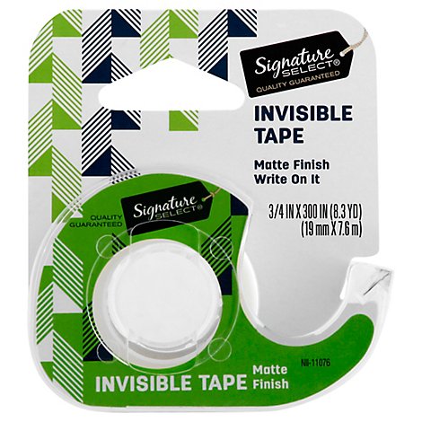 Signature SELECT Tape Invisible Matte Finish 0.75x300 Inch Pack - Each