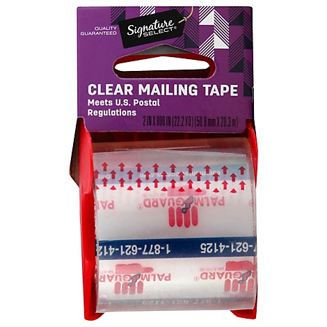 Signature SELECT Tape Mailing Clear 2x800 Inch Pack - Each