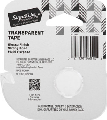 Signature SELECT 0.5 Inch By 800 Inch Transparent Glossy Finish Tape - Each - Image 4