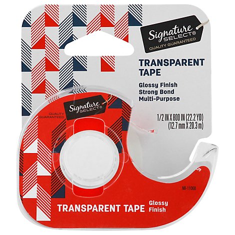 Signature SELECT Tape Transparent Glossy Finish 0.5x800 Inch - Each