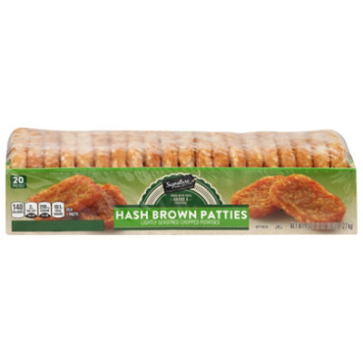 Signature Select Potatoes Hash Browns Patties Lightly Seasoned Shredded 20 Count - 45 Oz - Image 4