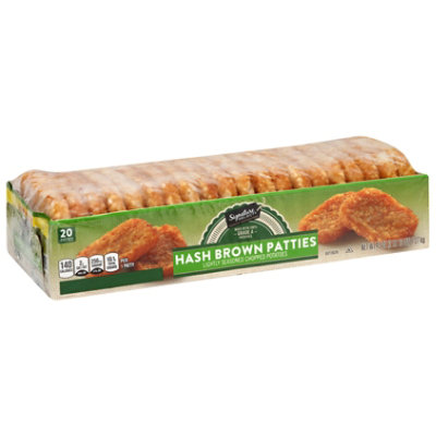 Signature Select Potatoes Hash Browns Patties Lightly Seasoned Shredded 20 Count - 45 Oz - Image 1