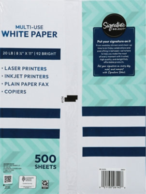 Signature SELECT Paper Multi Use 8.5x11 White 500 Sheets - Each - Image 3