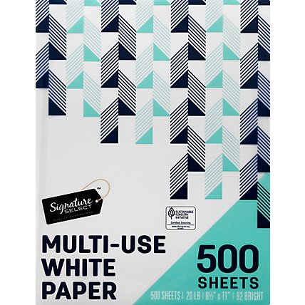 Signature SELECT Paper Multi Use 8.5x11 White 500 Sheets - Each - Image 2