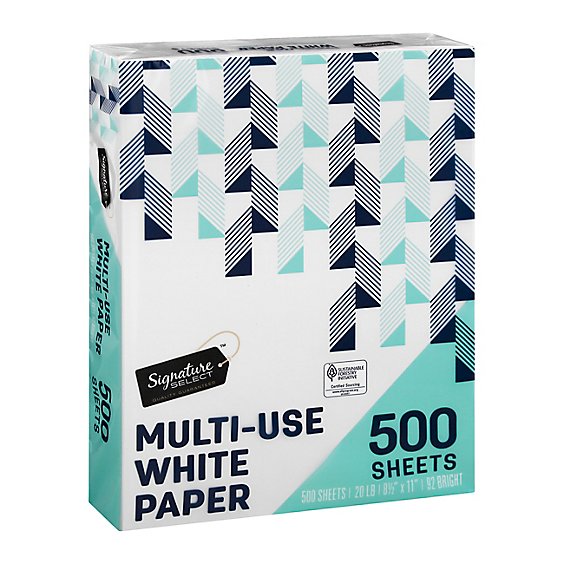 Signature SELECT Paper Multi Use 8.5x11 White 500 Sheets - Each