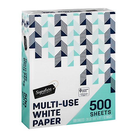 Signature SELECT Paper Multi Use 8.5x11 White 500 Count - Each