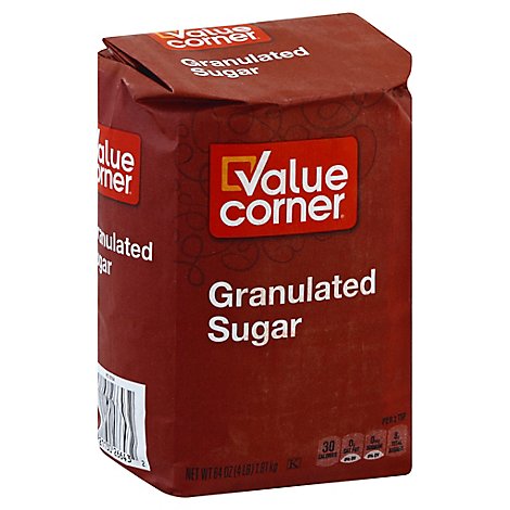 Value Corner Sugar Granulated - 4 Lb