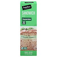 Signature SELECT Sandwich Bags Resealable Extra Large BPA Free - 30 Count - Image 3