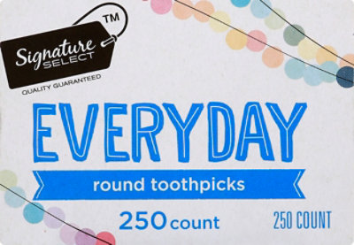 Signature SELECT Everyday Round Toothpicks - 250 Count - Image 2