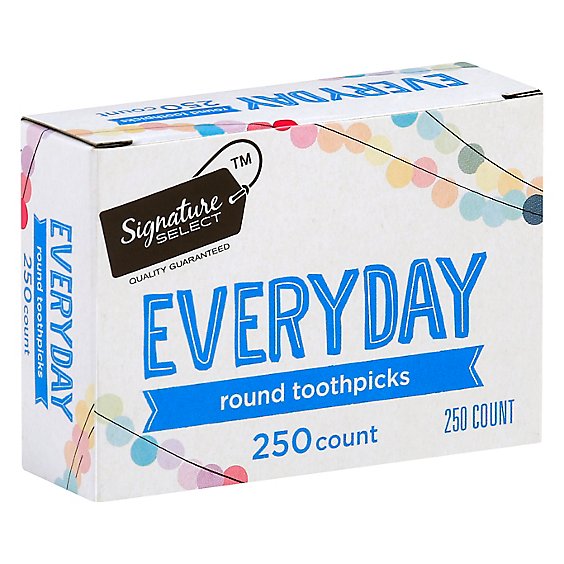 Signature SELECT Toothpicks Everyday Round - 250 Count