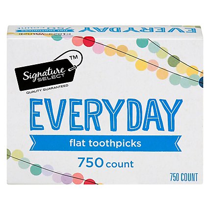 Signature SELECT Toothpicks Everyday Flat - 750 Count - Image 4