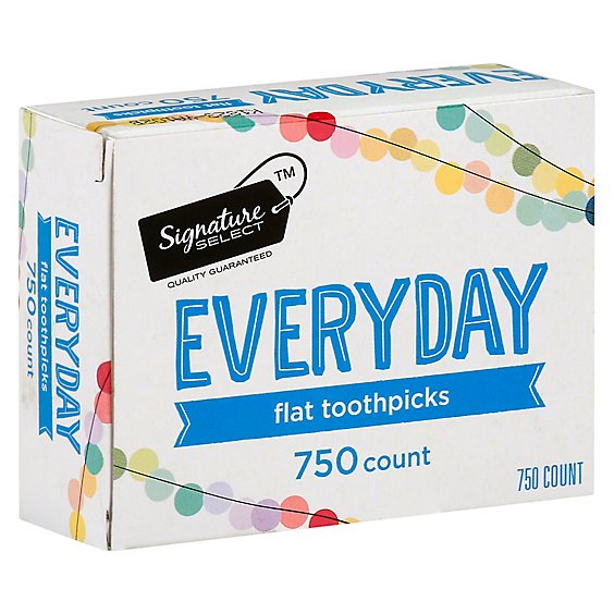 Signature SELECT Toothpicks Everyday Flat - 750 Count