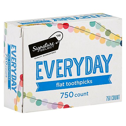 Signature SELECT Toothpicks Everyday Flat - 750 Count - Image 1