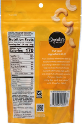 Signature SELECT Cashews Halves & Pieces Lightly Salted - 5 Oz - Image 6