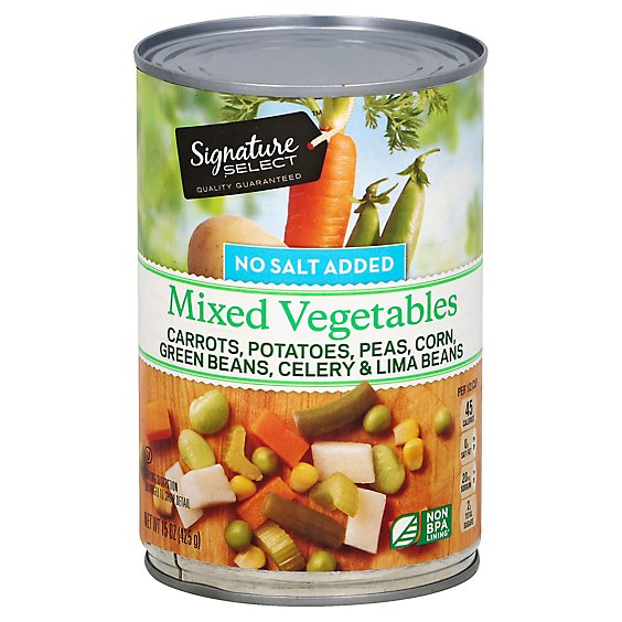 Signature SELECT Mixed Vegetables No Salt Added Can - 15 Oz