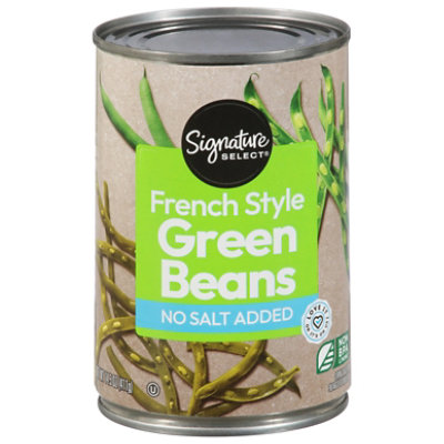 Signature SELECT Beans Green French Style No Salt Added Can - 14.5 Oz