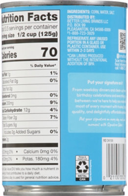 Signature SELECT Corn Whole Kernel Super Sweet White & Gold Can - 15.25 Oz - Image 5