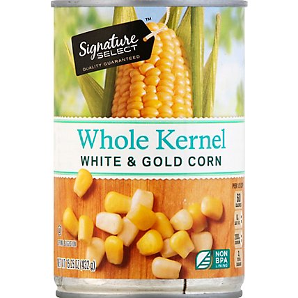 Signature SELECT Corn Whole Kernel Super Sweet White & Gold Can - 15.25 Oz - Image 2
