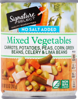 Signature SELECT Mixed Vegetables No Salt Added Can - 8.5 Oz - Image 2