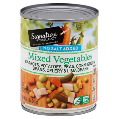 Signature SELECT Mixed Vegetables No Salt Added Can 8.5 Oz Vons