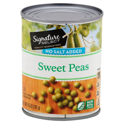 Signature SELECT No Salt Added Sweet Peas - 8.5 Oz - Image 1