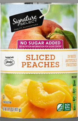 Signature SELECT Peaches Slices No Sugar Added - 14.5 Oz - shaws