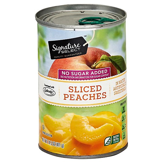Signature SELECT Peaches Slices No Sugar Added - 14.5 Oz