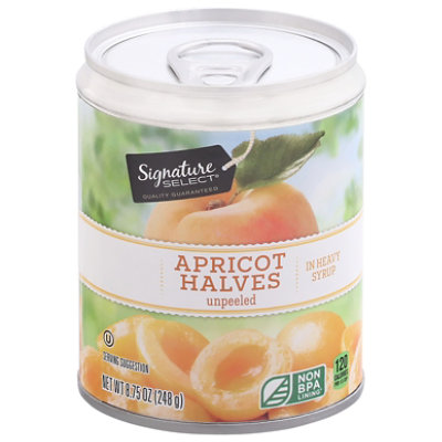 Signature SELECT Apricot Halves in Heavy Syrup Unpeeled - 8.75 Oz