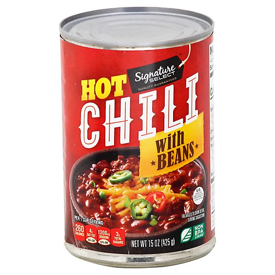 Signature SELECT Chili With Beans Hot Chili - 15 Oz