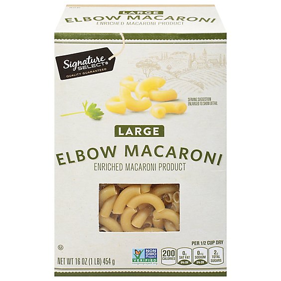 Signature SELECT Pasta Elbow Macaroni Large Box - 16 Oz