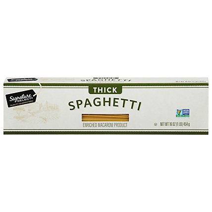 Signature SELECT Pasta Spaghetti Thick Box - 16 Oz - Image 1