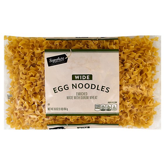 Signature SELECT Pasta Egg Noodles Wide Bag - 16 Oz