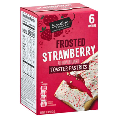 Signature SELECT Toaster Pastries Frosted Strawberry 6 Count - 11 Oz