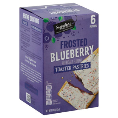 Signature SELECT Toaster Pastries Frosted Blueberry 6 Count - 11 Oz