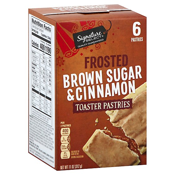 Signature SELECT Toaster Pastries Frosted Brown Sugar & Cinnamon 6 Count - 11 Oz