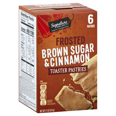 Signature SELECT Toaster Pastries Frosted Brown Sugar & Cinnamon 6 Count - 11 Oz