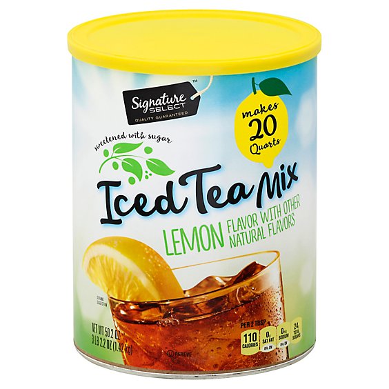 Signature SELECT Iced Tea Mix Sugar Sweetened Natural Lemon Flavor - 50.2 Oz