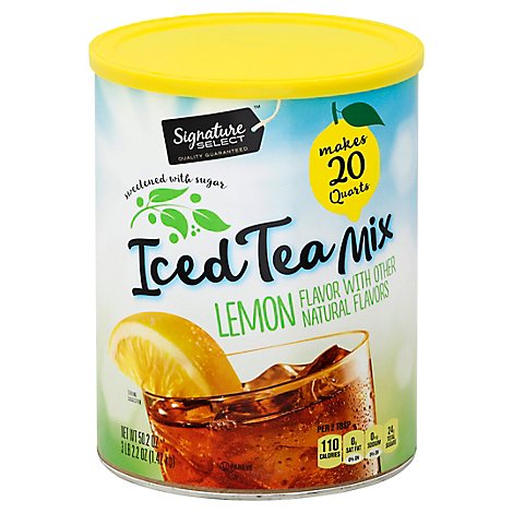 Signature SELECT Iced Tea Mix Sugar Sweetened Natural Lemon Flavor - 50.2 Oz