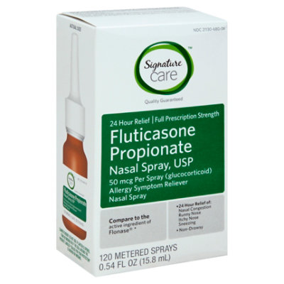 Signature Care Fluticasone Propionate USP 50mcg Nasal Spray 24 Hour - 0.54 Fl. Oz.