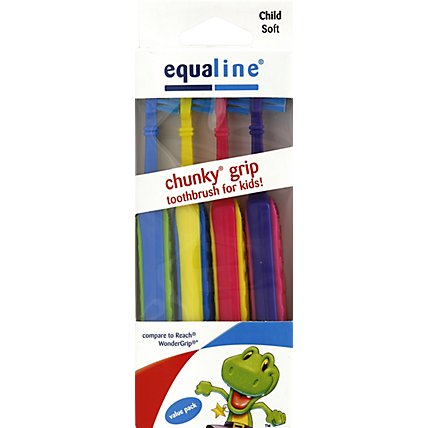 Signature Care Toothbrush For Kids Chunky Grip Child Soft Value Pack - 4 Count - Image 2