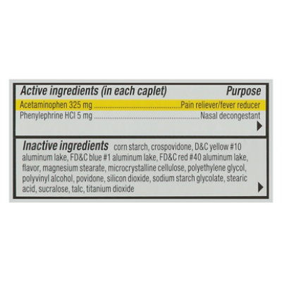 Signature Select/Care Pain Relief Sinus Congestion Acetaminophen 325mg Non Drowsy Caplet - 24 Count - Image 3