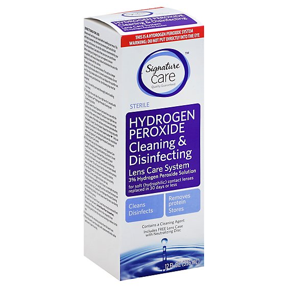 Signature Care Hydrogen Peroxide 3% Lens Care System Cleaning & Disinfecting - 12 Fl. Oz.
