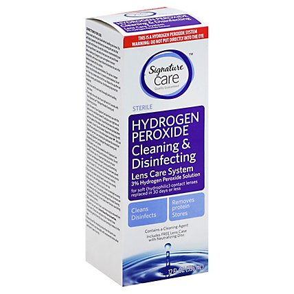 Mexico Broederschap Koel Signature Care Hydrogen Peroxide 3% Lens Care System Cleaning &  Disinfecting - 12 Fl. Oz. - Shaw's
