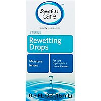 Signature Care Rewetting Drops Sterile Moisturizes & Refreshes Lenses - 0.5 Fl. Oz. - Image 3